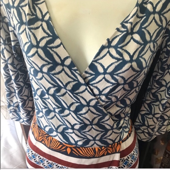 SOLD Diane Von Furstenberg silk 3/4 sleeve dress - Picture 4 of 8